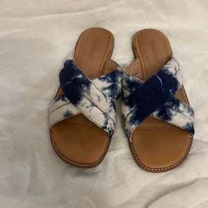 Madewell tie-dye blue sandals